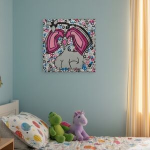 HANDCRAFTED Abstract Creature Painting HANDPAINTED Artwork HANDMADE Wall Decor